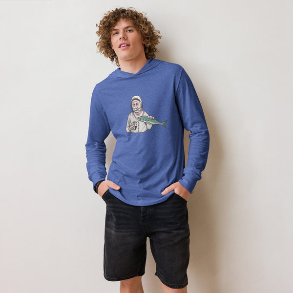 You're My Boy Blue Hooded long-sleeve tee - Slackertide