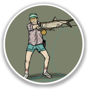 Hunter Snares Tarpon Sticker